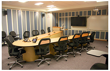 Sala de videoconferencia en la Universidad Iberoamericana