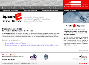 Buz&oacute;n Electr&oacute;nico. P&aacute;gina principal
